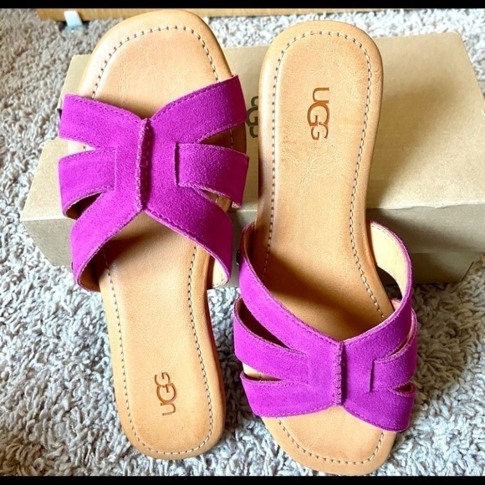 NIB-Ugg Suede Slide Sandals